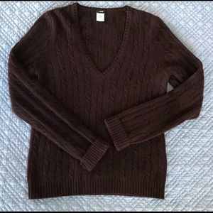 J Crew Wool Blend Cable Sweater Womens L